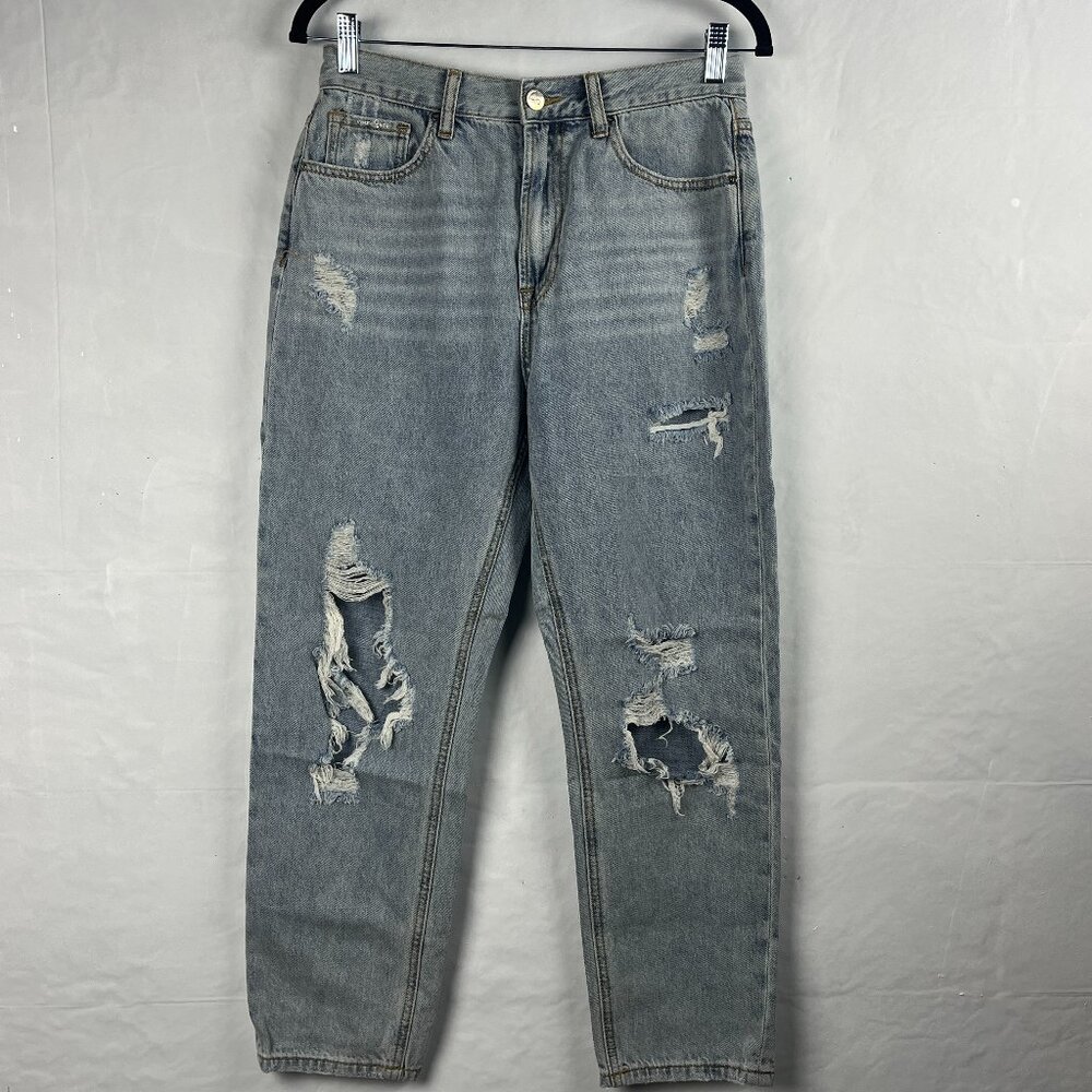 2/$30 Insane Gene Disstressed Mom Jeans 27/7